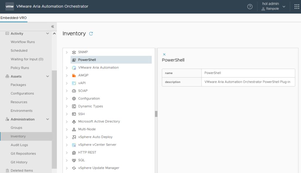 vcf automation orchestrator inventory with one plugin as example