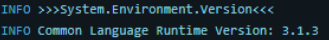 get information with dotnet method system.environment.version