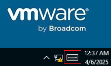 keyboard icon in the system tray