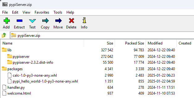 pypi zip file