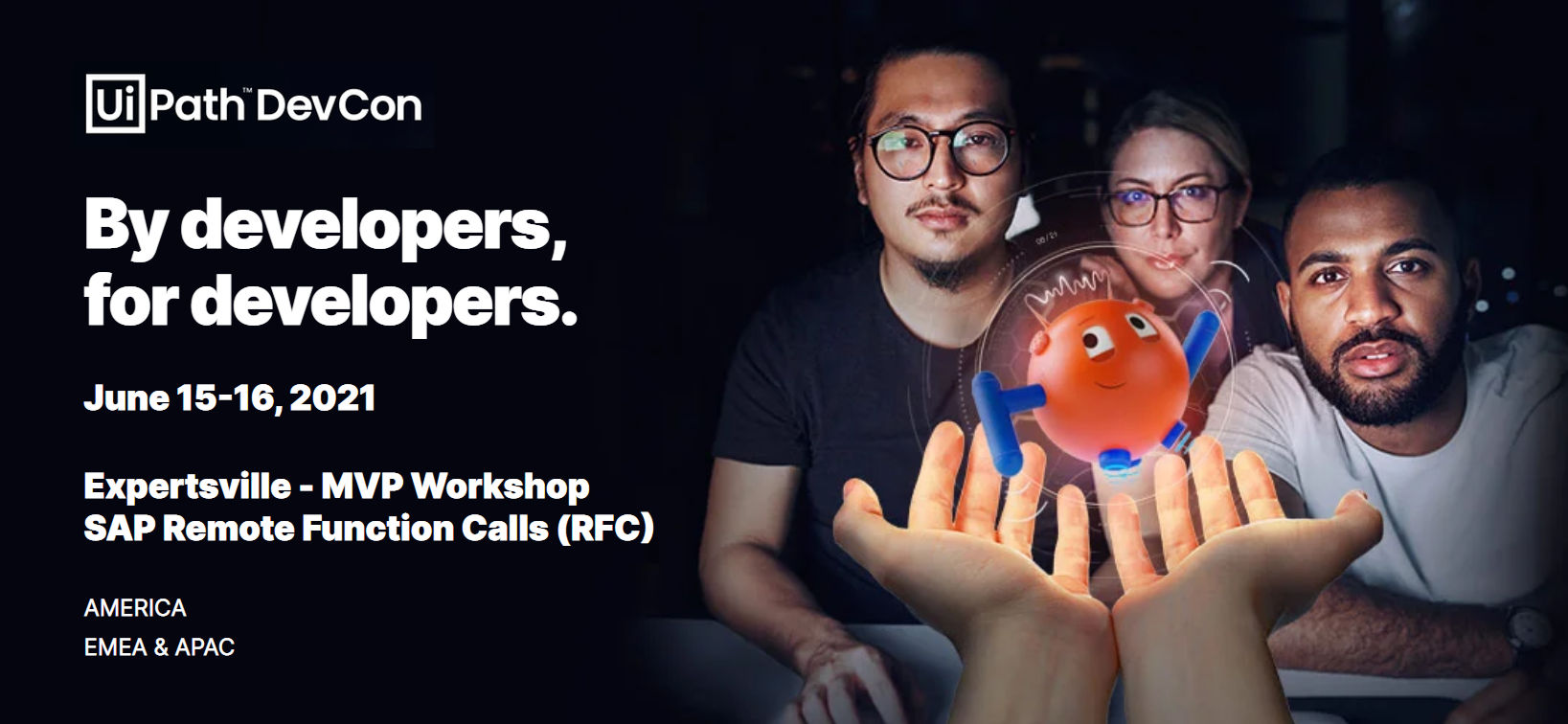 image of uipath devcon event for mvp workshop in expertsville about sap rfc